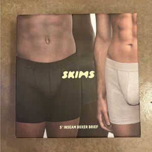 NWT SKIMS Men's 5" Inseam Boxer Briefs - Onyx, Washed Gunmetal, Lt Heather Gry